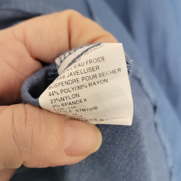 Blue A line skirt - Picture 4 of 4